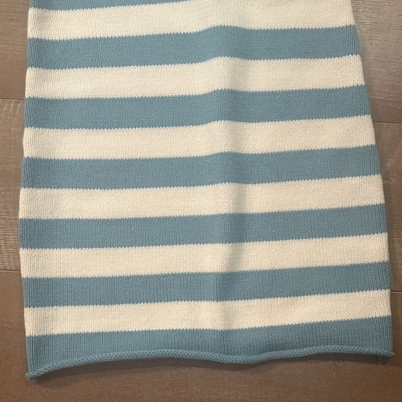 Olivaceous Blue and White Striped Knit Top - Picture 3 of 5